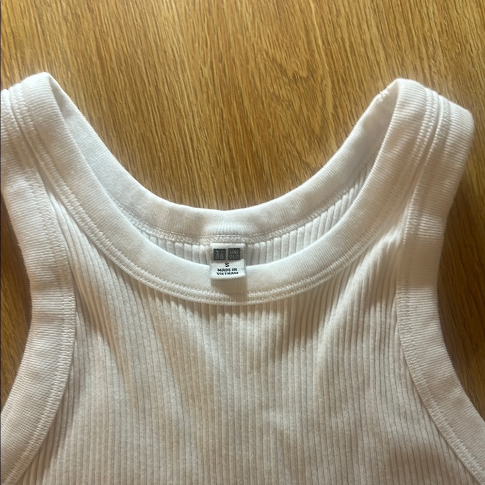 White Ribbed Tank Top - Picture 2 of 3